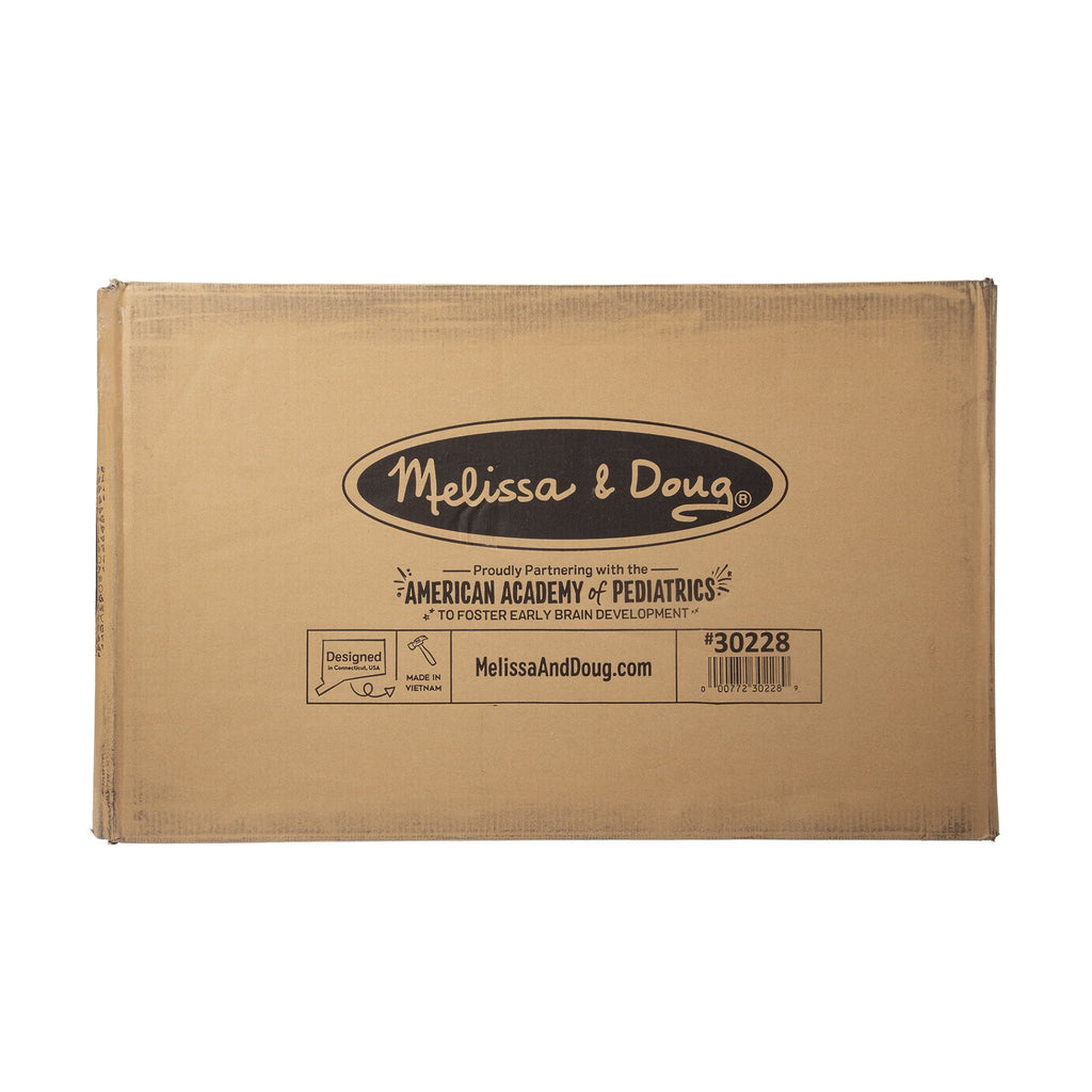 Melissa & Doug Wooden Toy Chest, Toy Storage Box (White) with Hinged-Lid, Playroom Furniture for Kids Ages 3+ [Wood]