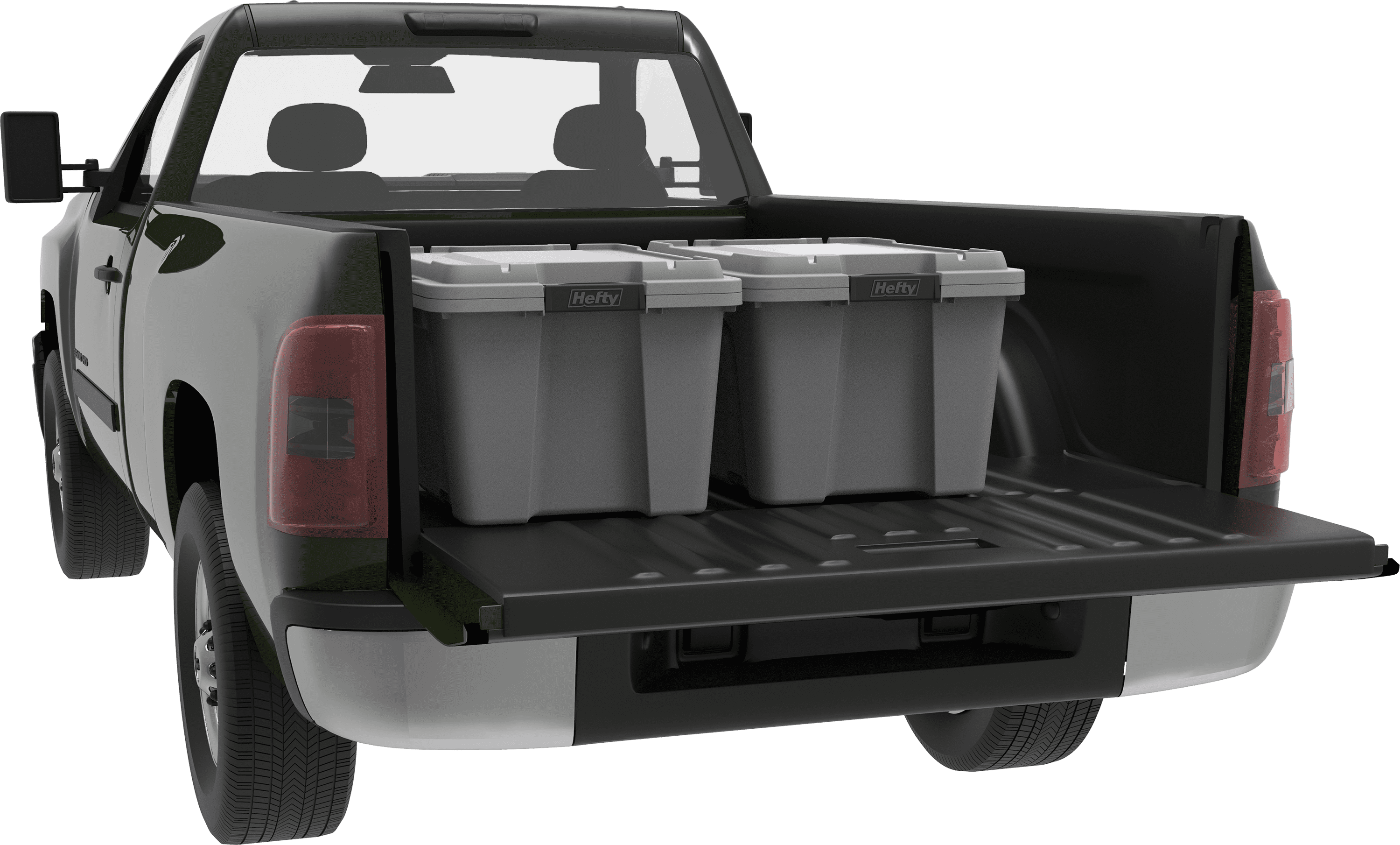 Hefty 18 gal Max Pro Plastic Utility Storage Tote, Gray, 6 Pack